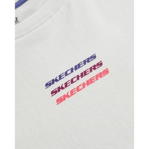 Skechers Essential W Short Sleeve  T-Shirt Kadın Beyaz Tshirt S241006-102
