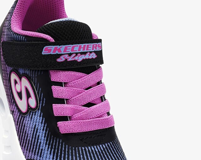 SKECHERS FLICKER FLASH - LIGHT TAKEOVER Çocuk Günlük Işıklı Ayakkabı 303704L-BKMT Siyah