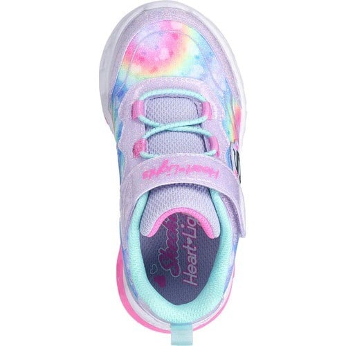 Skechers Flutter Heart Lights - Groovy Swirl Küçük Kız Çocuk Lavanta/Açik Mavi Işıklı Spor Ayakkabı 303253N Lvaq