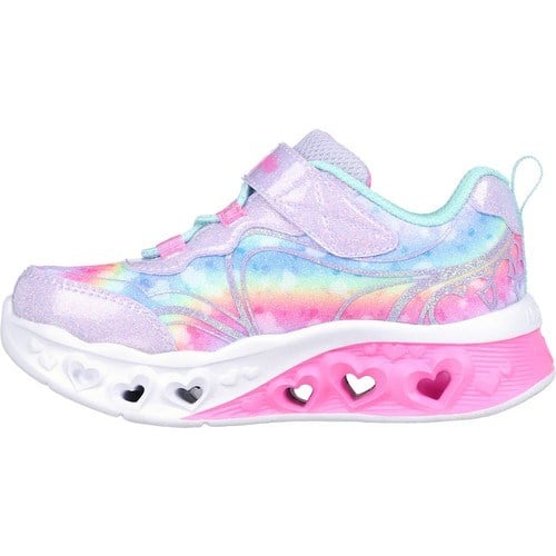 Skechers Flutter Heart Lights - Groovy Swirl Küçük Kız Çocuk Lavanta/Açik Mavi Işıklı Spor Ayakkabı 303253N Lvaq