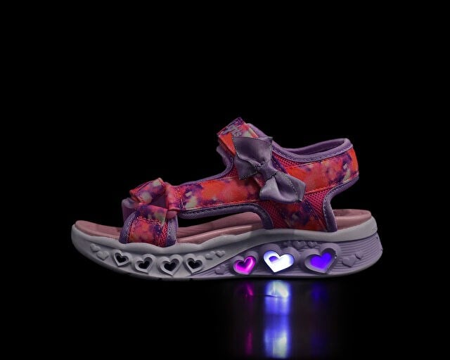 SKECHERS FLUTTER HEARTS SANDAL-BLURRY LOVE Çocuk Günlük Işıklı Sandalet 303110L-PKLV Pembe