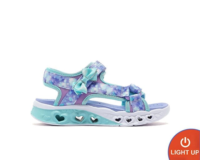 SKECHERS FLUTTER HEARTS SANDAL-BLURRY LOVE Çocuk Günlük Işıklı Sandalet 303110L-LVAQ Mor