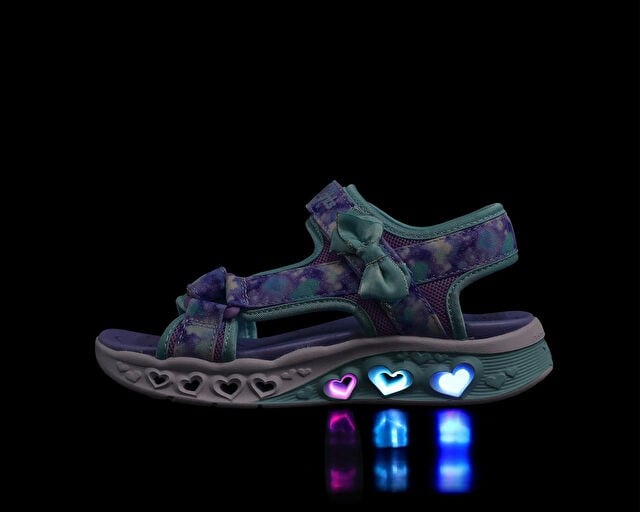 SKECHERS FLUTTER HEARTS SANDAL-BLURRY LOVE Çocuk Günlük Işıklı Sandalet 303110L-LVAQ Mor