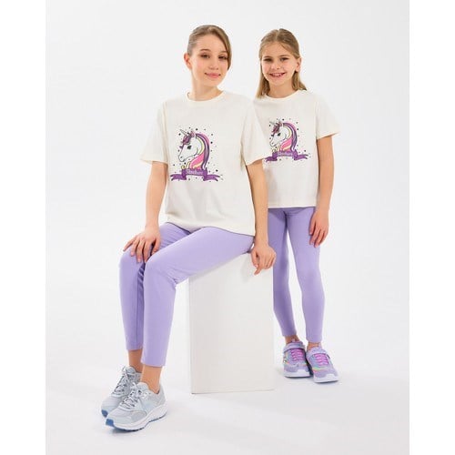 Skechers G Graphic Tee T-Shirt Büyük Kız Çocuk Offwhite Tshirt Sk2510022-102