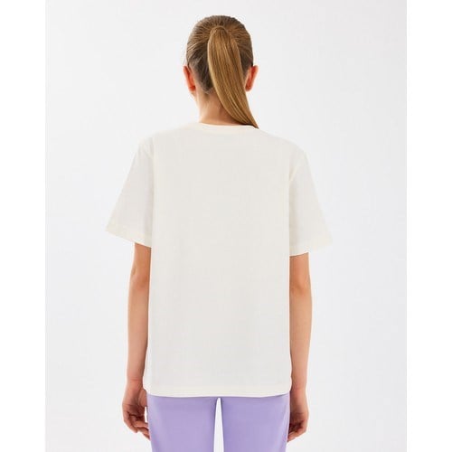 Skechers G Graphic Tee T-Shirt Büyük Kız Çocuk Offwhite Tshirt Sk2510022-102