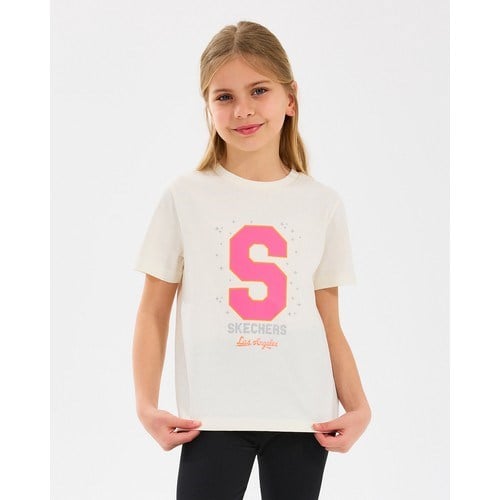 Skechers G Graphıc Tee T-Shirt Büyük Kız Çocuk Offwhite Tshirt Sk2510016-102