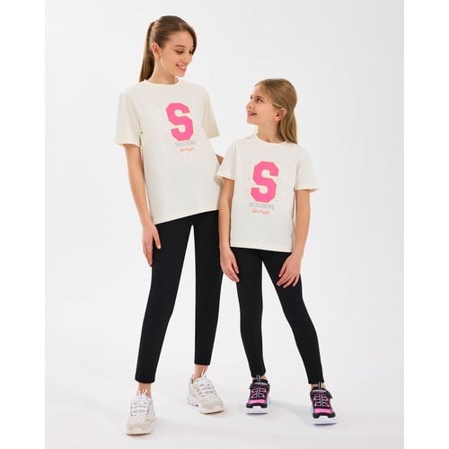 Skechers G Graphıc Tee T-Shirt Büyük Kız Çocuk Offwhite Tshirt Sk2510016-102