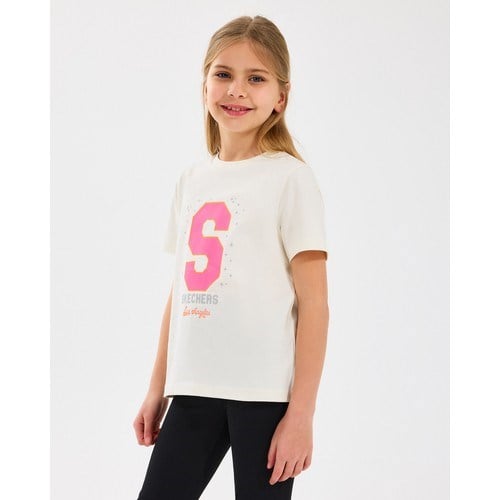Skechers G Graphıc Tee T-Shirt Büyük Kız Çocuk Offwhite Tshirt Sk2510016-102