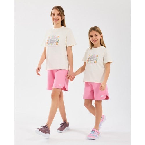 Skechers G Regular Fit Graphic Tee T-Shirt Büyük Kız Çocuk Offwhite Tshirt Sk2510115-102