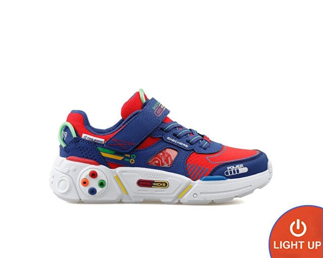 SKECHERS GAMETRONIX 2.0 Çocuk Günlük Işıklı Ayakkabı 402270L-BLMT Mavi
