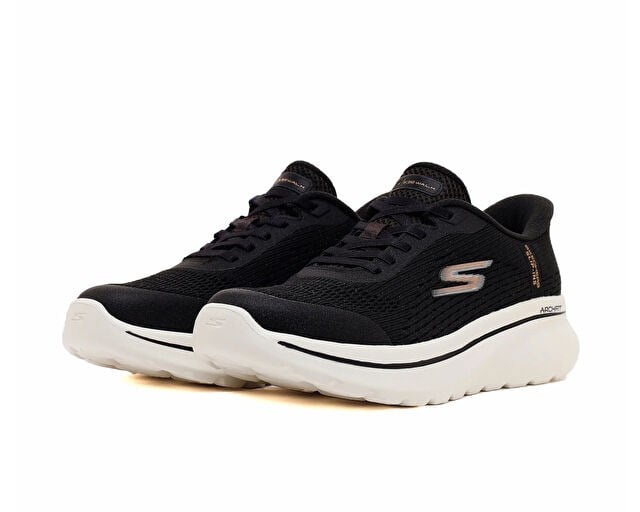 SKECHERS GO WALK ARCH FIT N-JOY Kadın Günlük Ayakkabı 125852TK-BKW Siyah