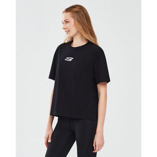 Skechers Graphic T-Shirt W Short Sleeve Kadın Siyah Tshirt S241011-001