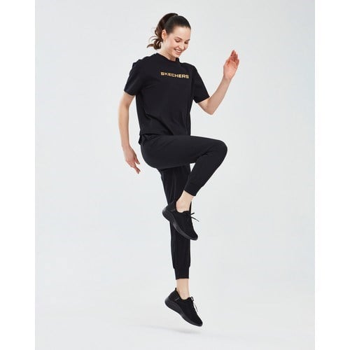 Skechers Graphic T-Shirt W Short Sleeve Kadın Siyah Tshirt S241012-001