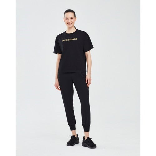 Skechers Graphic T-Shirt W Short Sleeve Kadın Siyah Tshirt S241012-001