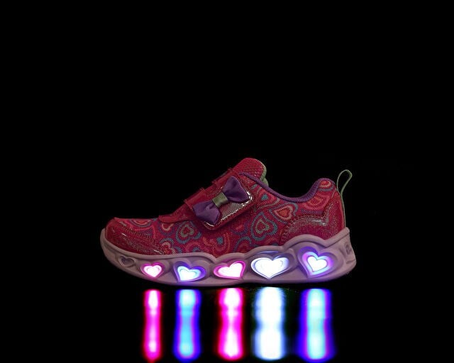 SKECHERS HEART LIGHTS BOOGIE LAND Bebek Günlük Işıklı Ayakkabı 303258N-HPMT Pembe