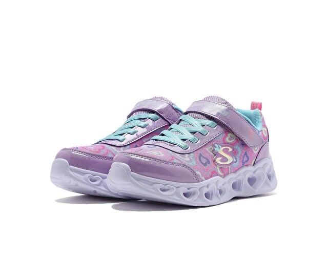 SKECHERS HEART LIGHTS-BOOGIE LOVE Çocuk Günlük Işıklı Ayakkabı 303257L-LVMT Mor