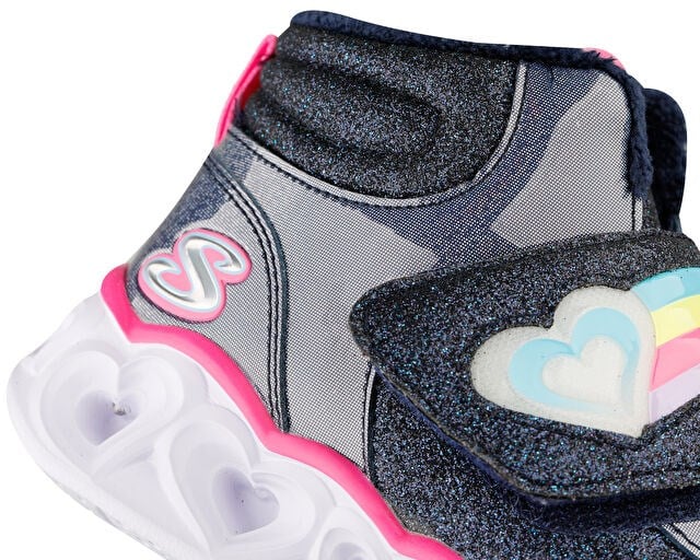 SKECHERS HEART LIGHTS BRILLIANT RAINBO Çocuk Günlük Ayakkabı 302669L-NVPK Gri