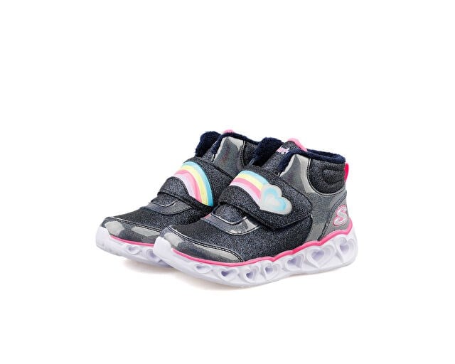 SKECHERS HEART LIGHTS BRILLIANT RAINBO Çocuk Günlük Ayakkabı 302669L-NVPK Gri