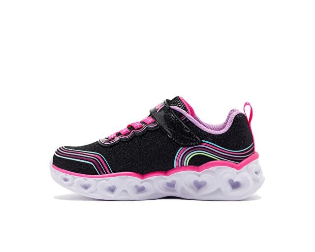 SKECHERS HEART LIGHTS - RETRO HEARTS Çocuk Günlük Işıklı Ayakkabı 302689L-BKMT Siyah