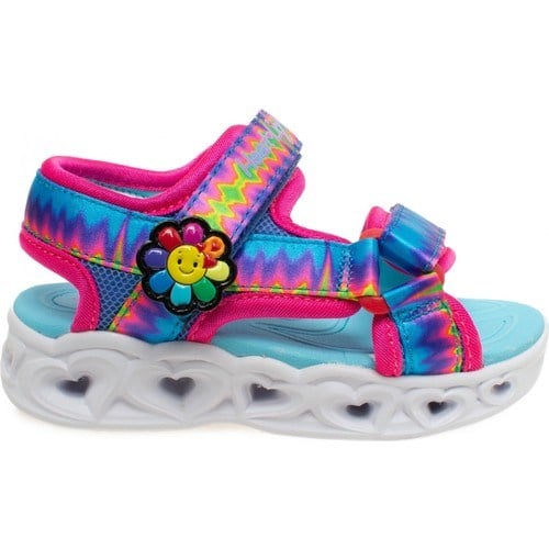 Skechers Heart Lights Sandals Küçük Kız Çocuk Çok Renkli Işıklı Sandalet 302675N Mlt
