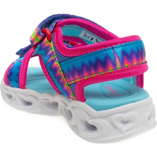Skechers Heart Lights Sandals Küçük Kız Çocuk Çok Renkli Işıklı Sandalet 302675N Mlt