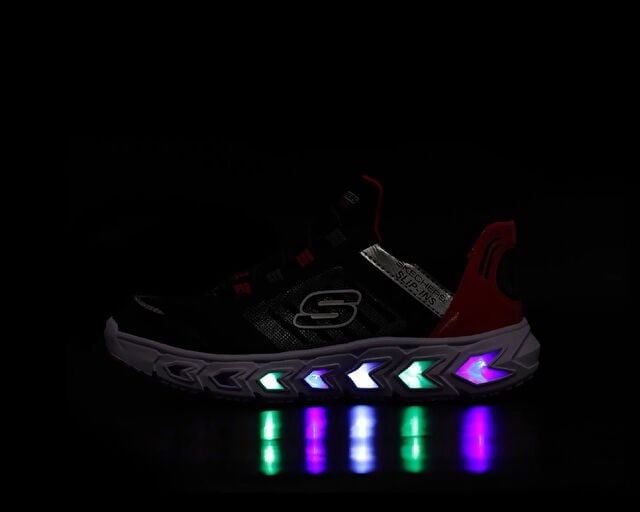 SKECHERS HYPNO FLASH 2.0 ODELUX Çocuk Günlük Işıklı Ayakkabı 403843L-BKRD Siyah