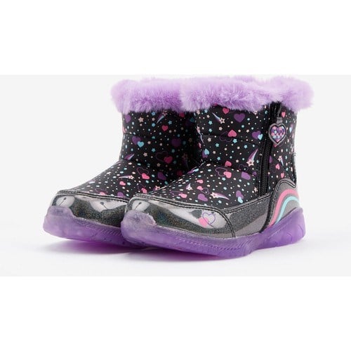 Skechers Illumi - Brights Küçük Kız Çocuk Siyah Işıklı Bot Hafif ve Esnek Tabanlı Konforlu Tasarım