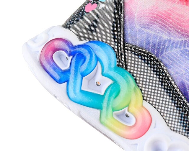 SKECHERS INFINITE HEART LIGHTS Çocuk Günlük Işıklı Bot 303054L-BKMT Çok Renkli