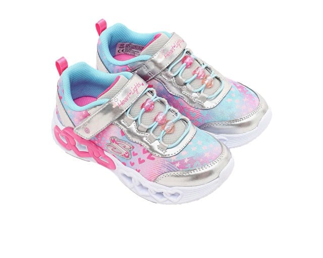 SKECHERS INFINITE HEART LIGHTS HEART JEWELS Çocuk Günlük Işıklı Ayakkabı 303261L-SMLT Gri