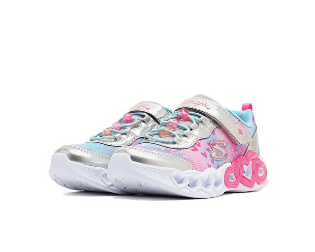 SKECHERS INFINITE HEART LIGHTS HEART JEWELS Çocuk Günlük Işıklı Ayakkabı 303261L-SMLT Gri