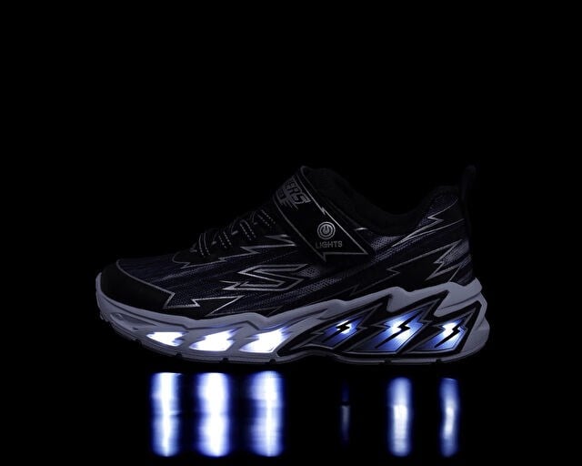 SKECHERS LIGHT STORM 2.0 - BOLT-BRIGHTS Çocuk Günlük Işıklı Ayakkabı 400149L-BKGY Siyah