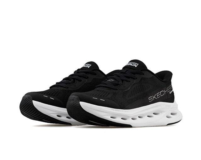 SKECHERS MAX CUSHIONING GLIDE-STEP Kadın Koşu Ayakkabısı 129400-BKW Siyah