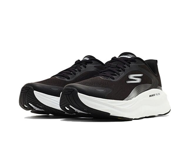 SKECHERS MAX RUN PACEWAVE Kadın Koşu Ayakkabısı 129202-BKW Siyah