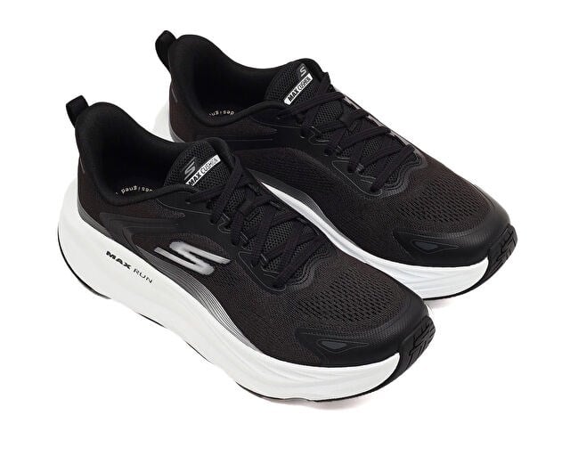 SKECHERS MAX RUN PACEWAVE Kadın Koşu Ayakkabısı 129202-BKW Siyah