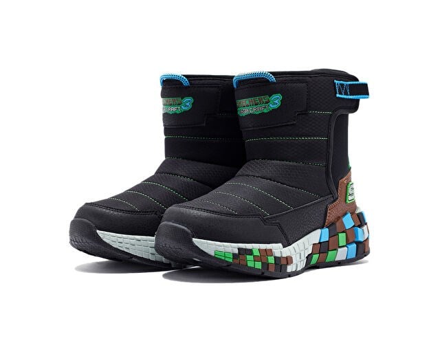 SKECHERS MEGACRAFT 3.0 Çocuk Günlük Bot 402184L-BKBR Siyah