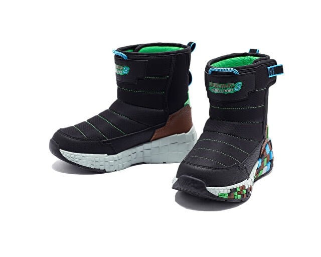 SKECHERS MEGACRAFT 3.0 Çocuk Günlük Bot 402184L-BKBR Siyah