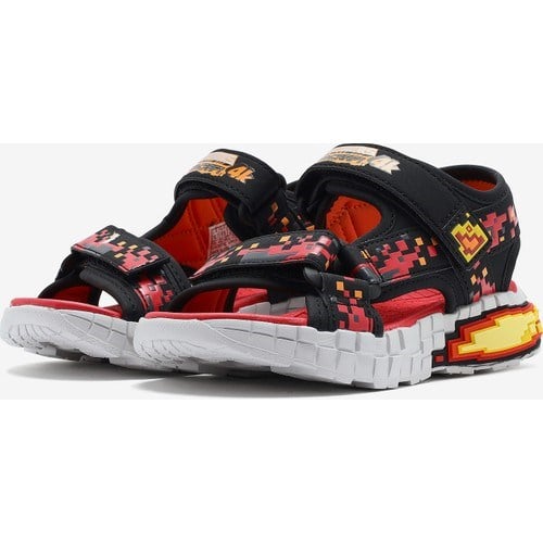 Skechers Megasplash 4K Büyük Erkek Çocuk Siyah/Kirmizi Sandalet 402161L Bkrd