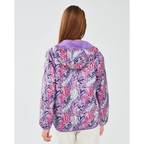Skechers Micro Collection G Full Zip Hoodie Sweatshirt Büyük Kız Çocuk Beyaz Mont Sk241063-102