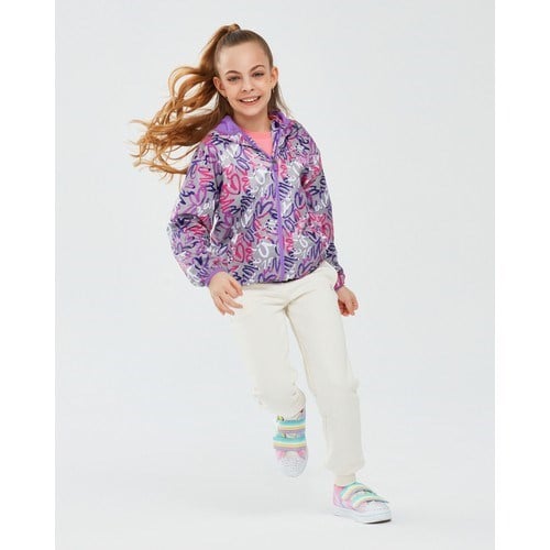 Skechers Micro Collection G Full Zip Hoodie Sweatshirt Büyük Kız Çocuk Beyaz Mont Sk241063-102