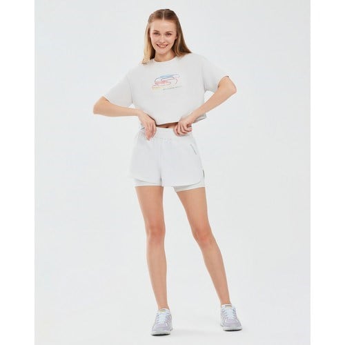 Skechers Performance Coll. W 4 Inch 2 In 1 Short Kadın Gri Şort S241144-035