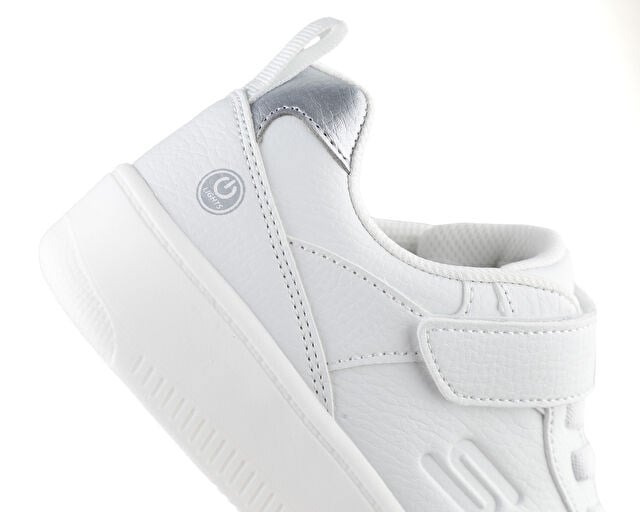 SKECHERS SPORT COURT 92 Çocuk Günlük Işıklı Ayakkabı 400623L-WHT Beyaz
