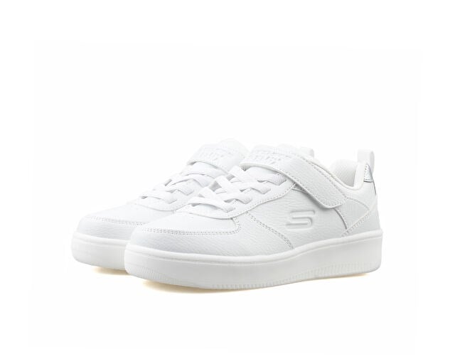 SKECHERS SPORT COURT 92 Çocuk Günlük Işıklı Ayakkabı 400623L-WHT Beyaz