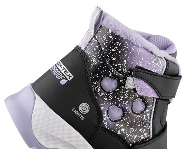 SKECHERS STORM BLAZER Çocuk Günlük Işıklı Bot 303439L-BKLV Siyah