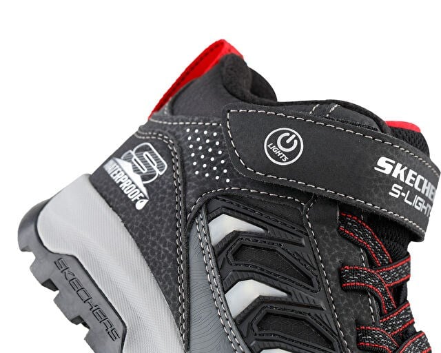SKECHERS STORM BLAZER Çocuk Outdoor Işıklı Bot 406410L-BKCC Siyah