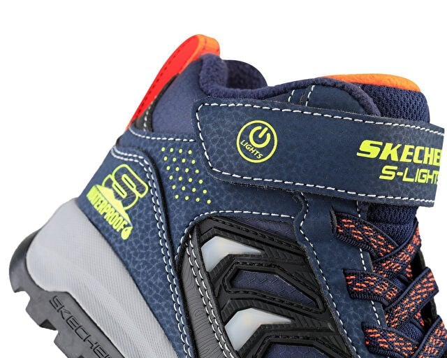 SKECHERS STORM BLAZER Çocuk Outdoor Işıklı Bot 406410L-NVBK Mavi