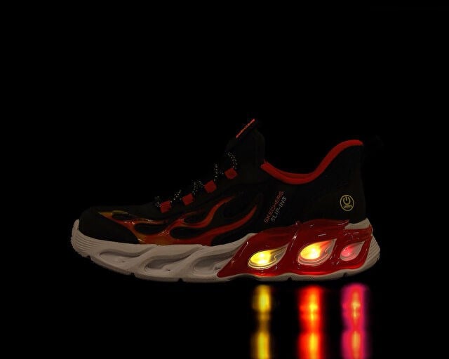 SKECHERS THERMO-FLASH 2.0 HEAT-BRISK Çocuk Günlük Işıklı Ayakkabı 403898L-BKRD Siyah