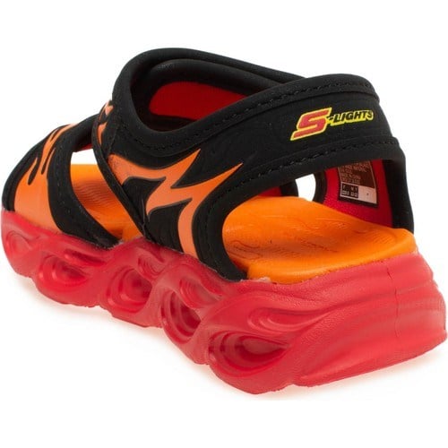 Skechers Thermo-Splash - Heat Tide Küçük Erkek Çocuk Siyah/Kirmizi Erkek Çocuk Sandalet 400102N Bkrd