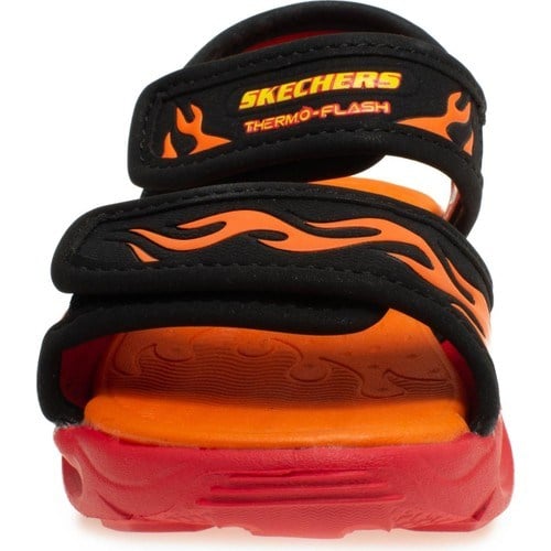 Skechers Thermo-Splash - Heat Tide Küçük Erkek Çocuk Siyah/Kirmizi Erkek Çocuk Sandalet 400102N Bkrd