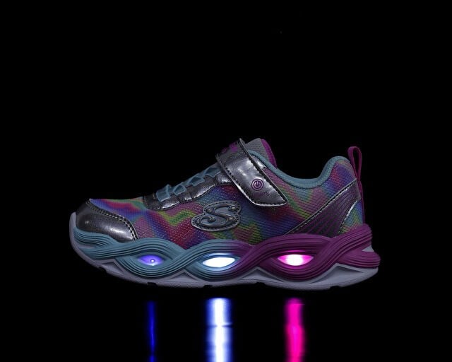 SKECHERS TWISTY GLOW Çocuk Günlük Işıklı Ayakkabı 303716L-SMLT Çok Renkli