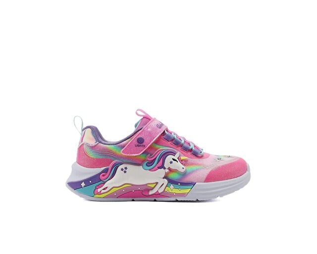 SKECHERS UNICORN CHASER Bebek Günlük Işıklı Ayakkabı 302298N-PKMT Çok Renkli